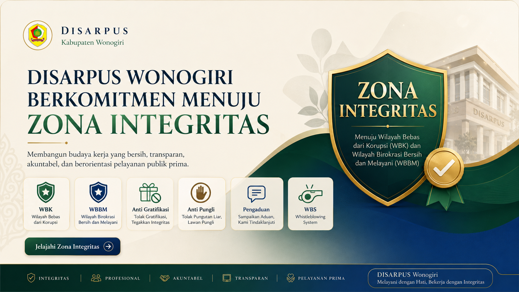 DISARPUS Wonogiri committed to the Integrity Zone