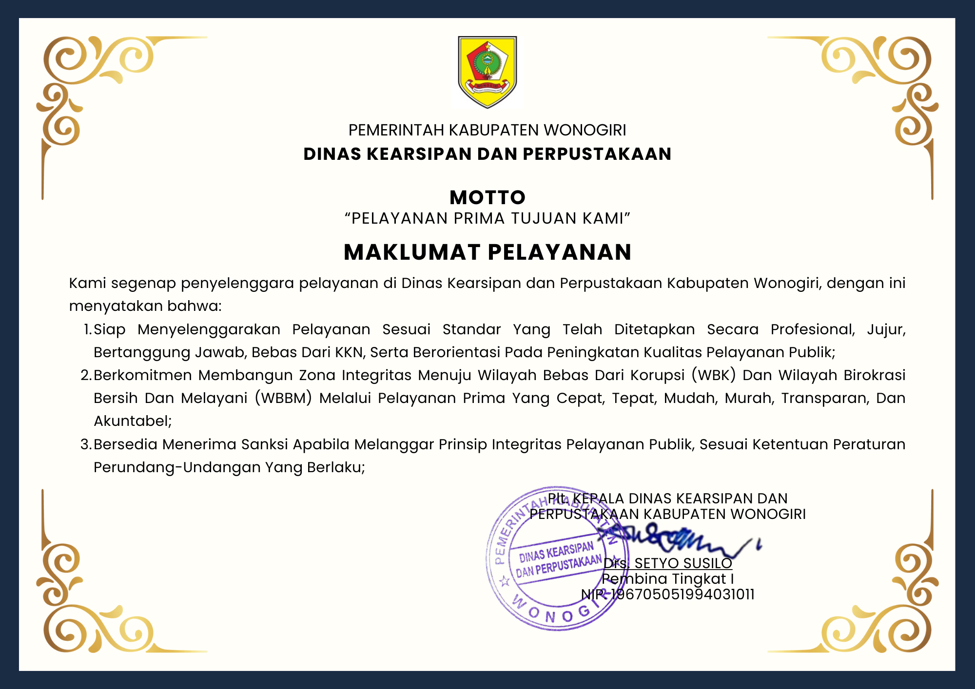 Maklumat Pelayanan
