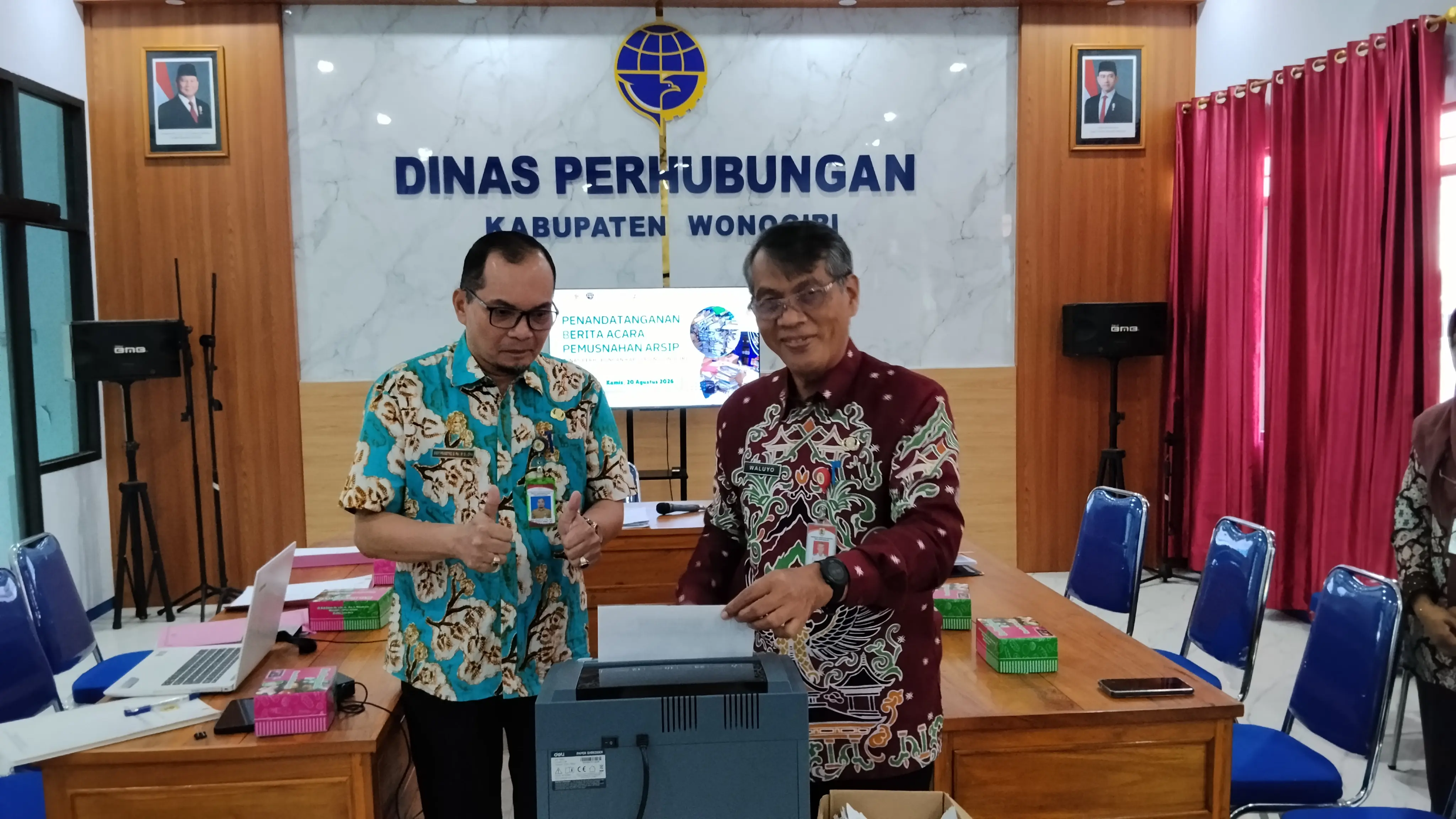 Pemusnahan Arsip Dinas Perhubungan Wonogiri, Langkah Nyata Mewujudkan Optimalisasi Pengelolaan Arsip